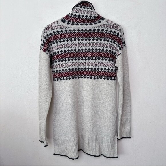 Eddie Bauer Womens Xsmall Fair Isle Nordic Cowl Neck Wool Blend Pullover Sweater - Picture 13 of 13